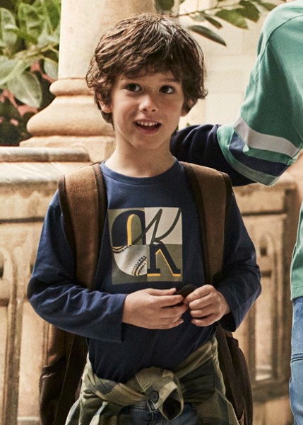 Μπλούζα μακρυμάνικη βασικό - ΜΠΛΕ 4Y