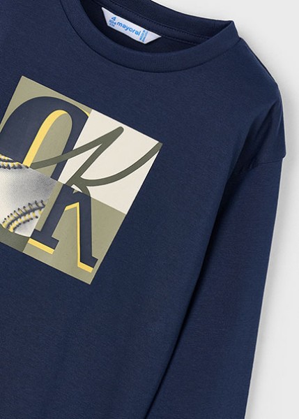 Μπλούζα μακρυμάνικη βασικό - ΜΠΛΕ 4Y