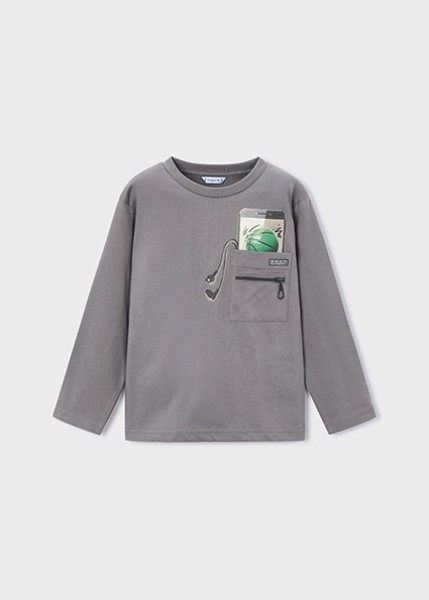 Μπλούζα μακρυμάνικη - ΓΚΡΙ 8Y