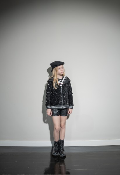 Ζακέτα με παγέτα - ΜΑΥΡΟ 10Y