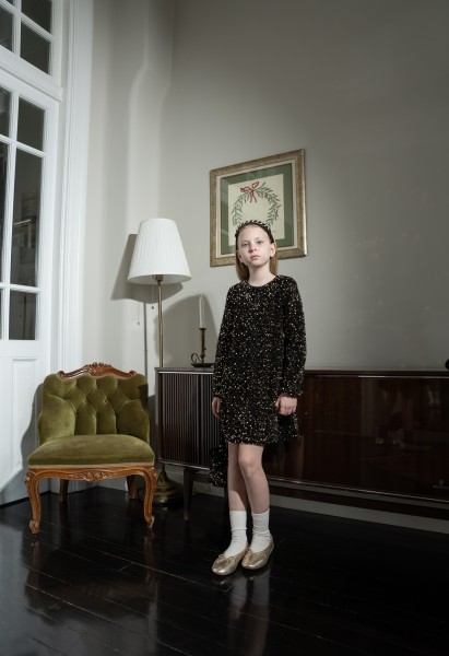 Φόρεμα με παγιέτα - ΜΑΥΡΟ 8Y