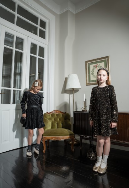 Φόρεμα με παγιέτα - ΜΑΥΡΟ 8Y