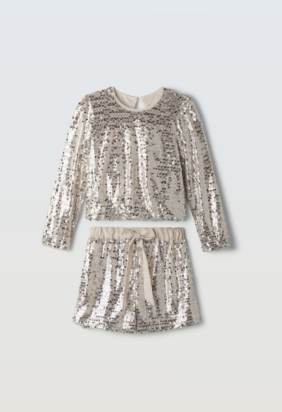 Σετ σορτς με παγιέτα - ΧΡΥΣΟ 10Y