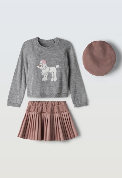 Σετ φούστα - ΓΚΡΙ 3Y