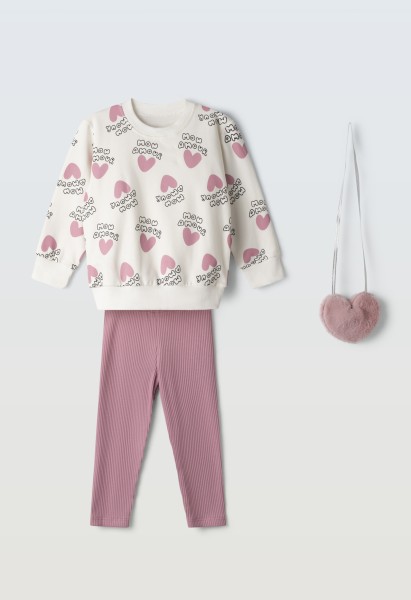 Σετ κολάν με τσαντάκι - ΕΚΡΟΥ 4Y