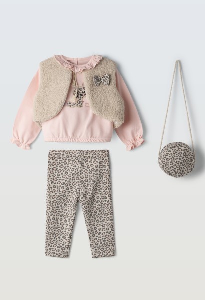 Σετ κολάν 3τμχ. με γουνάκι - ΣΑΠΙΟ ΜΗΛΟ 12M