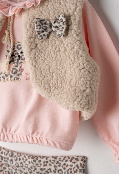 Σετ κολάν 3τμχ. με γουνάκι - ΣΑΠΙΟ ΜΗΛΟ 12M