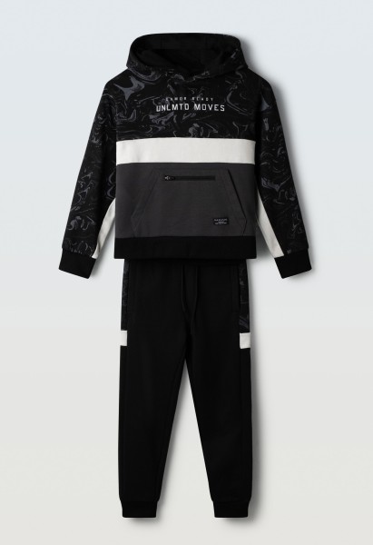 Σετ φόρμα αχνούδιαστη - ΜΑΥΡΟ 8Y