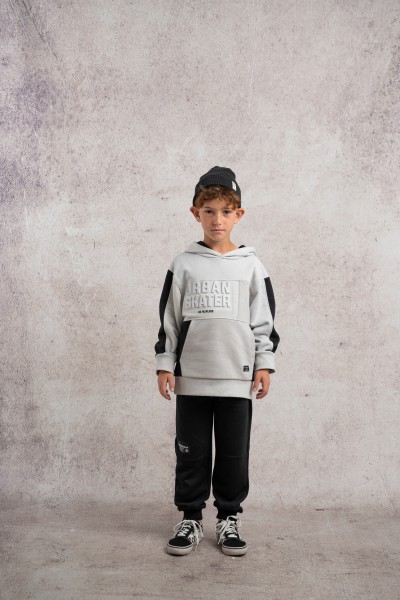 Σετ φόρμα φούτερ αχνούδιαστη - ΓΚΡΙ 14Y