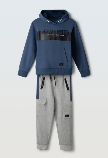 Σετ φόρμα φούτερ αχνούδιαστη - ΙΝΤΙΓΚΟ 8Y