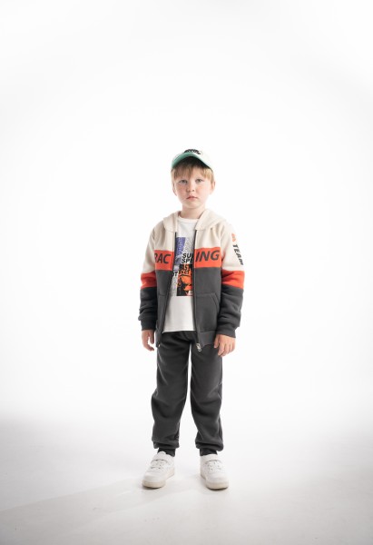 Σετ φόρμα 3τμχ. με ζακέτα - ΑΝΘΡΑΚΙ 3Y