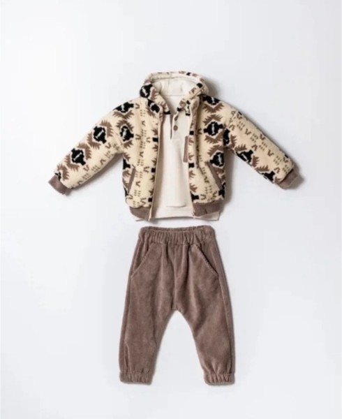 Σετ 3τμχ.με μπουφάν - ΓΚΡΙ 2Y