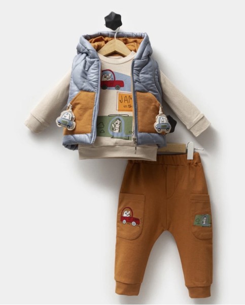 Σετ 3τμχ.με γιλέκο - ΧAKI 18M