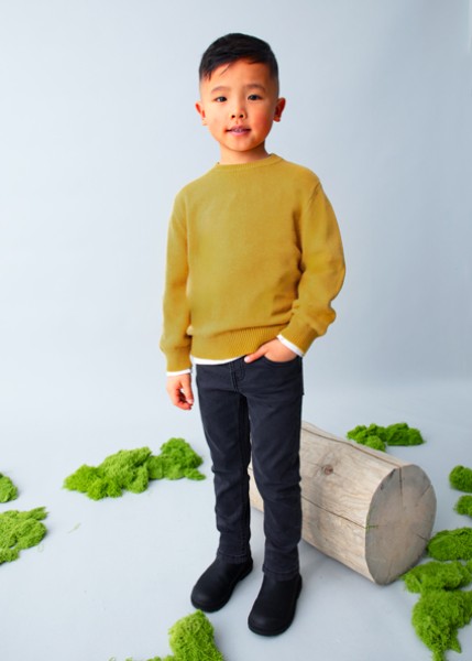 Ζέρσευ στρ. γιακάς βασικό - ΜΟΥΣΤΑΡΔΙ 4Y