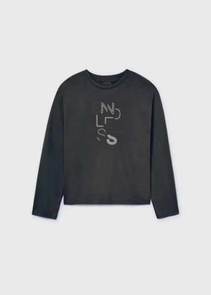 Μπλούζα μακρυμάνικη basic - ΓΚΡΙ 16Y