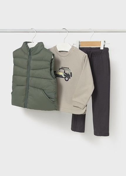 Σετ παντελόνι φούτερ γιλέκο - ΠΡΑΣΙΝΟ 6M