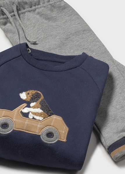 Φόρμα 2 παντελόνια φούτερ - ΜΠΛΕ 12M