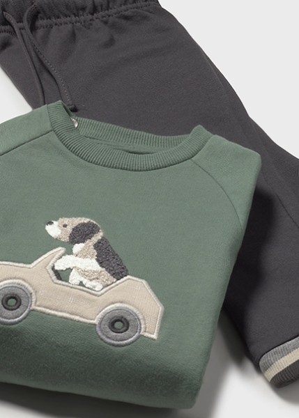 Φόρμα 2 παντελόνια φούτερ - ΠΡΑΣΙΝΟ 18M