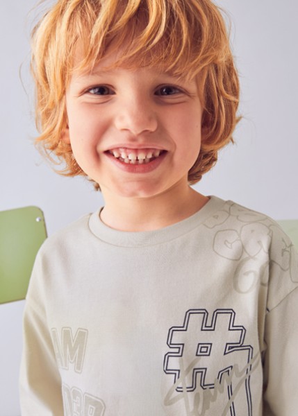 Μπλούζα μακρυμάνικη κολλεγιακή - ΜΠΕΖ 2Y