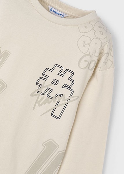 Μπλούζα μακρυμάνικη κολλεγιακή - ΜΠΕΖ 2Y