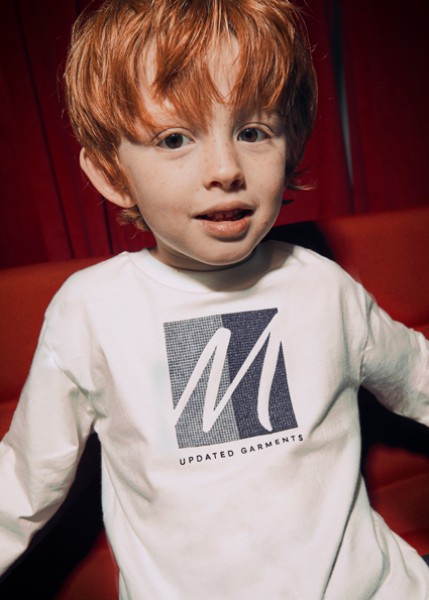 Μπλούζα μακρυμάνικη απλικε - ΚΡΕΜ 5Y