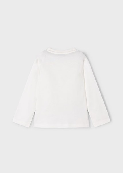 Μπλούζα μακρυμάνικη απλικε - ΚΡΕΜ 5Y