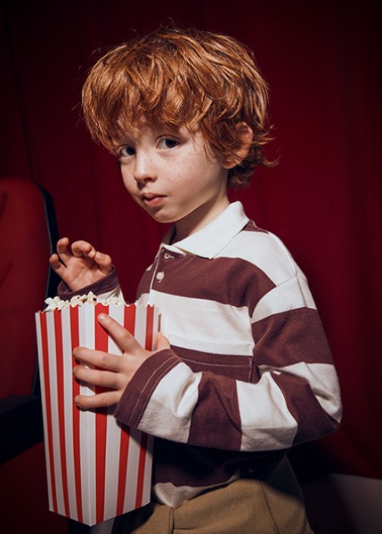 Πόλο μακρυμάνικο ριγέ - ΔΑΜΑΣΚΗΝΗ 4Y