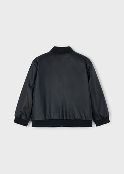 Τζάκετ τύπου δέρμα - ΜΑΥΡΟ 4Y