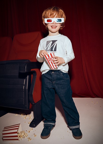 Παντελόνι soft denim 5τσεπο - ΜΠΛΕ ΕΝΤΟΝΟ 5Y