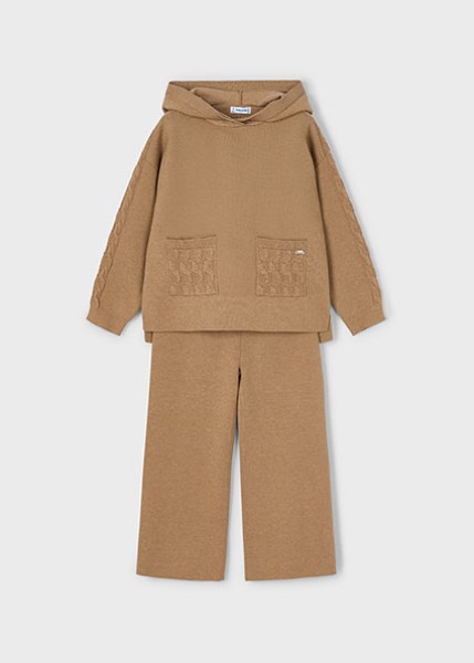 Σετ παντελόνι μακρύ πλεκτό - ΚΑΜΕΛ 4Y