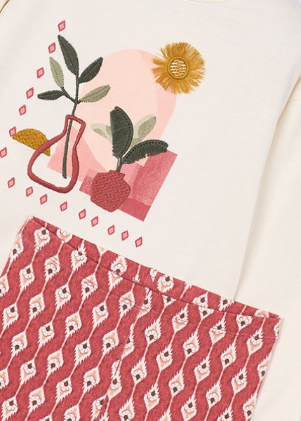 Σετ κολάν σταμπωτό - ΚΟΚΚΙΝΟ 2Y