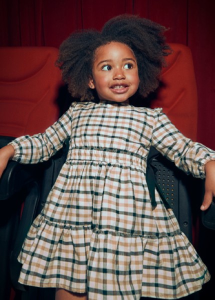 Φόρεμα καρό - ΜΑΥΡΟ 8Y