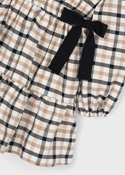 Φόρεμα καρό - ΜΑΥΡΟ 8Y