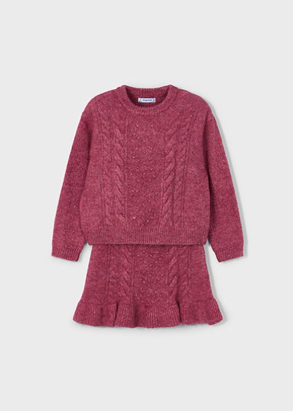 Σετ φούστα πλέξη οκταρια - ΚΕΡΑΣΙ 8Y