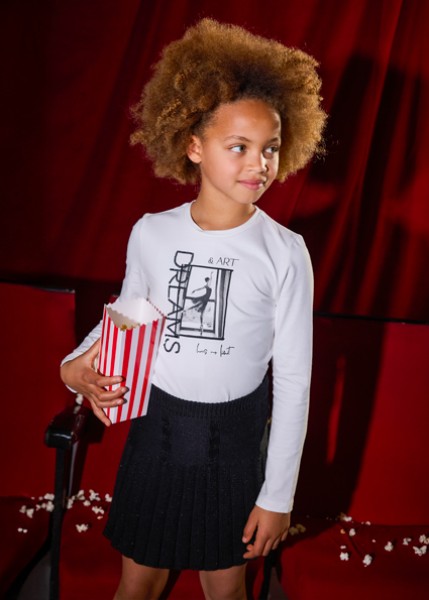 Μπλούζα μακρυμάνικη κεντήματα - ΚΡΕΜ 12Y