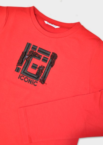 Μπλούζα κεντητή - ΚΟΚΚΙΝΟ 10Y