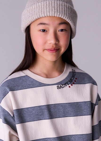 Φόρεμα ριγέ - ΓΚΡΙ 10Y