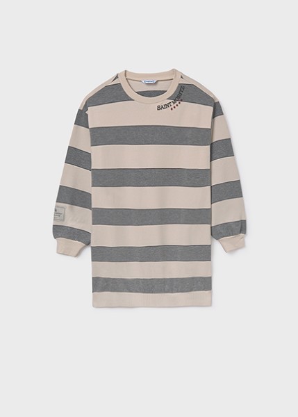 Φόρεμα ριγέ - ΓΚΡΙ 10Y