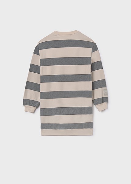 Φόρεμα ριγέ - ΓΚΡΙ 10Y