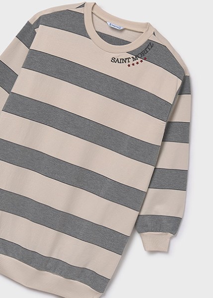 Φόρεμα ριγέ - ΓΚΡΙ 10Y