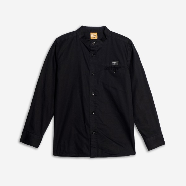 Πουκάμισο ποπλίνα - ΜΑΥΡΟ 14Y