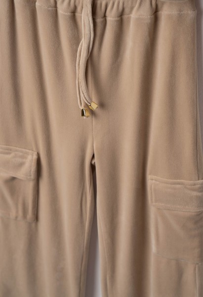 Σετ φόρμα με ζακέτα βελούδινη - ΚΑΜΕΛ 8Y