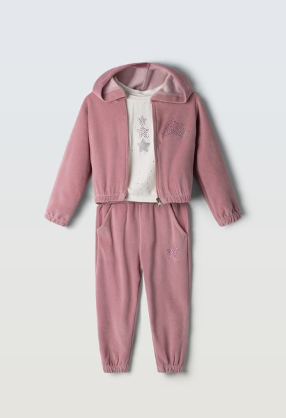 Σετ φόρμα βελούδινη 3τμχ. - ΡOZ 5Y