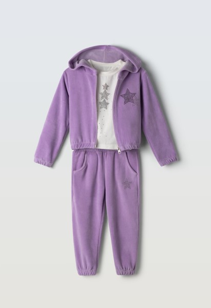 Σετ φόρμα βελούδινη 3τμχ. - ΛΙΛΑ 3Y