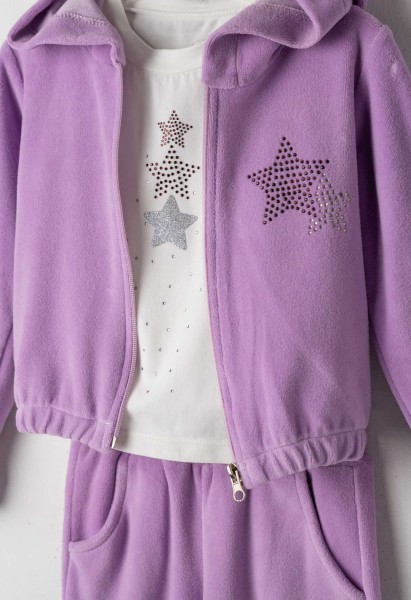 Σετ φόρμα βελούδινη 3τμχ. - ΛΙΛΑ 3Y