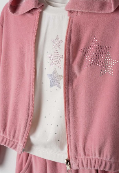 Σετ φόρμα βελούδινη 3τμχ. - ΡOZ 5Y