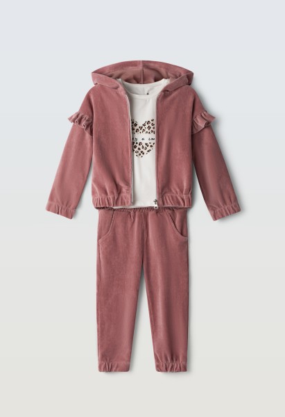 Σετ φόρμα βελούδινη 3τμχ. - ΡOZ 5Y