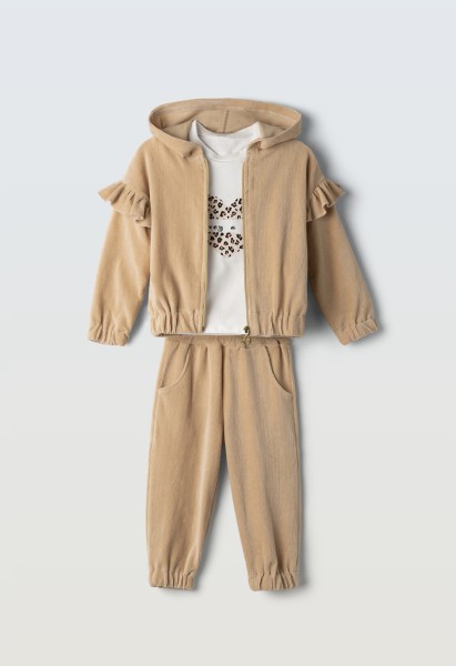 Σετ φόρμα βελούδινη 3τμχ. - ΜΠΕΖ 6Y