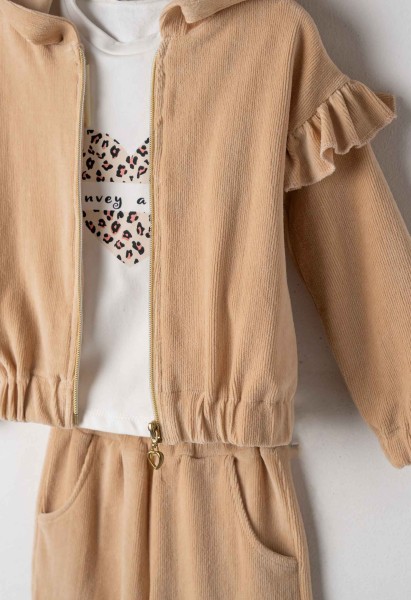 Σετ φόρμα βελούδινη 3τμχ. - ΜΠΕΖ 6Y