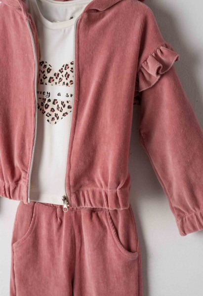 Σετ φόρμα βελούδινη 3τμχ. - ΡOZ 5Y